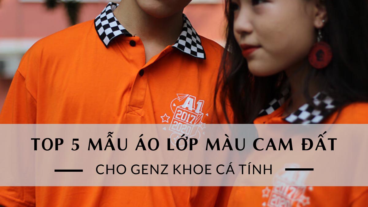 áo lớp màu cam đất